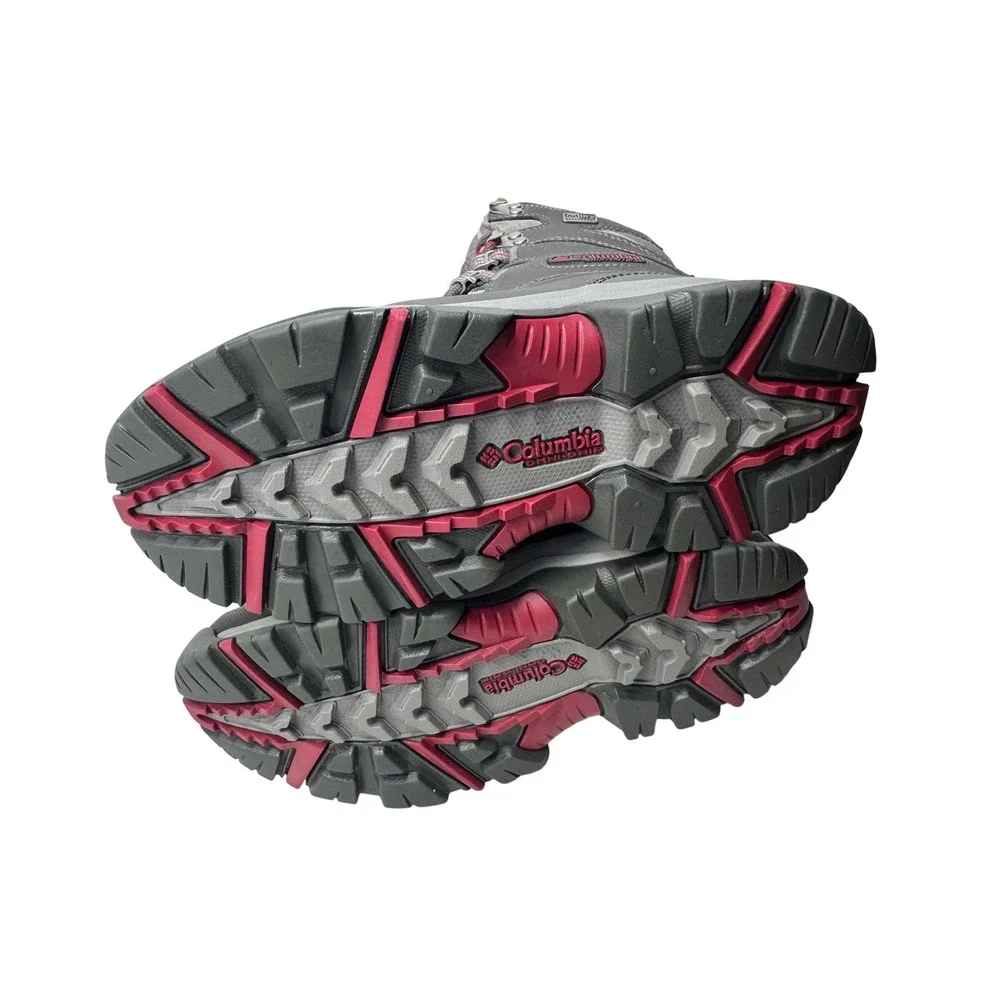🔥Columbia🩷🩶 Titanium OutDry Waterproof Winter Boots‎ Grey Pink 600g Omni-Heat
